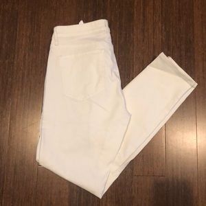 Loft White Cropped Jeans - “Curvy Skinny” Fit